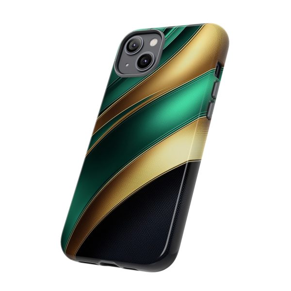 Green and Gold iPhone | Samsung | Samsung Galaxy | Google Pixel - Cell Phone Tough Cases - Image 106