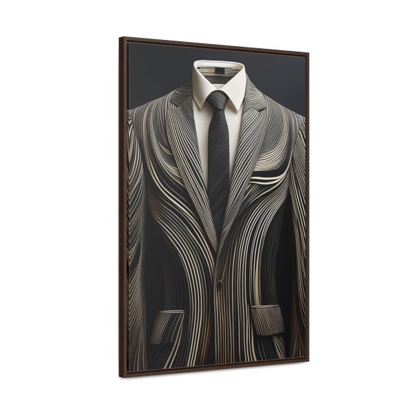 Black Suit Abstract Gallery Canvas Wraps, Vertical Frame - Image 37