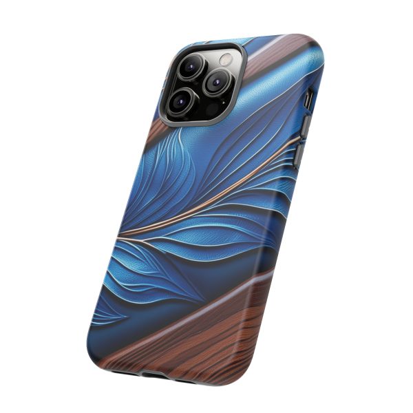 Blue Leather iPhone | Samsung | Samsung Galaxy | Google Pixel - Cell Phone Tough Cases - Image 119