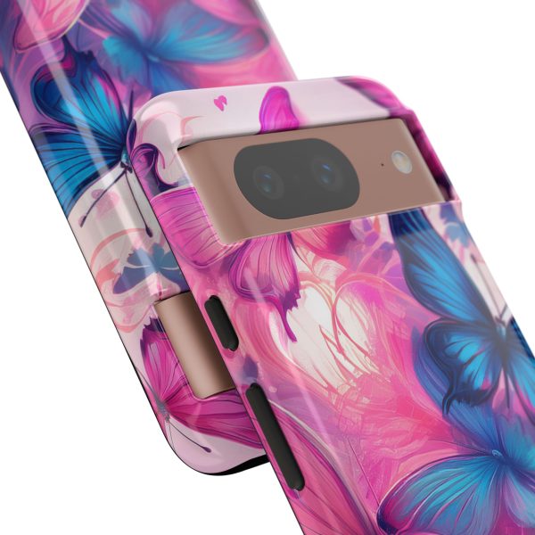 Blue and Pink Butterfly Cell Phone Tough Cases iPhone | Samsung | Samsung Galaxy | Google Pixel - Image 226