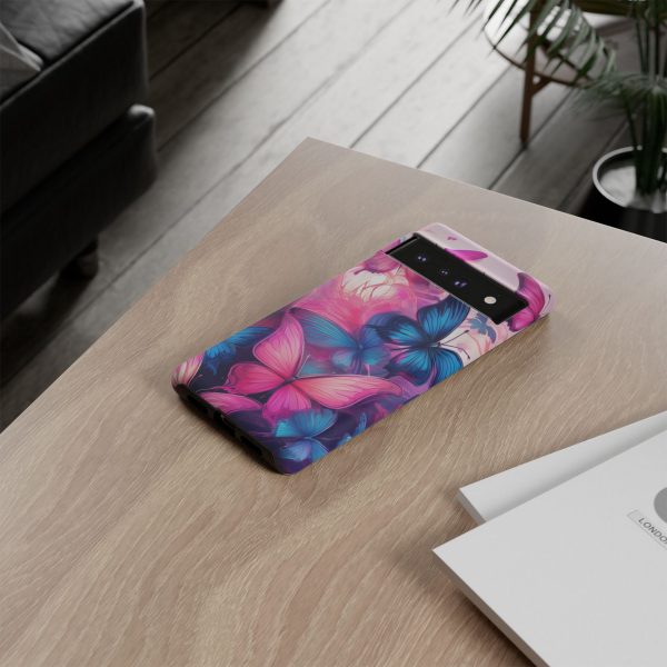 Blue and Pink Butterfly Cell Phone Tough Cases iPhone | Samsung | Samsung Galaxy | Google Pixel - Image 163