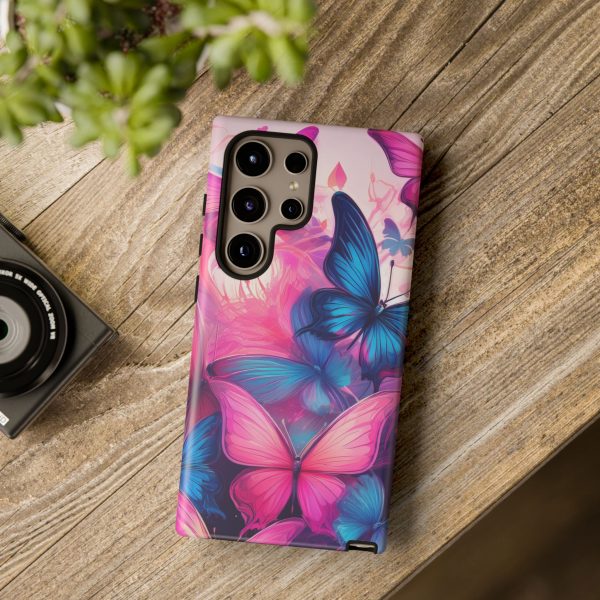 Blue and Pink Butterfly Cell Phone Tough Cases iPhone | Samsung | Samsung Galaxy | Google Pixel - Image 214