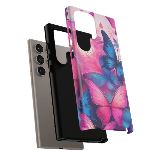 Blue and Pink Butterfly Cell Phone Tough Cases iPhone | Samsung | Samsung Galaxy | Google Pixel - Image 213