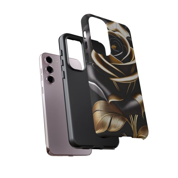 Copy of Black and Gold Rose iPhone | Samsung | Samsung Galaxy | Google Pixel - Cell Phone Tough Cases - Image 140