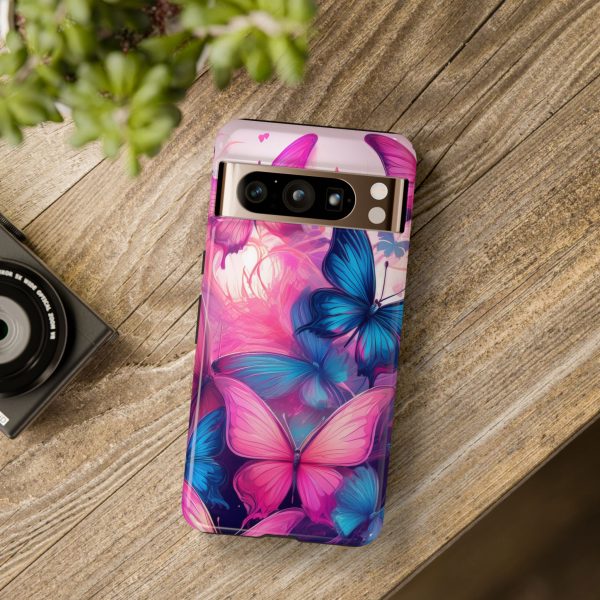 Blue and Pink Butterfly Cell Phone Tough Cases iPhone | Samsung | Samsung Galaxy | Google Pixel - Image 219