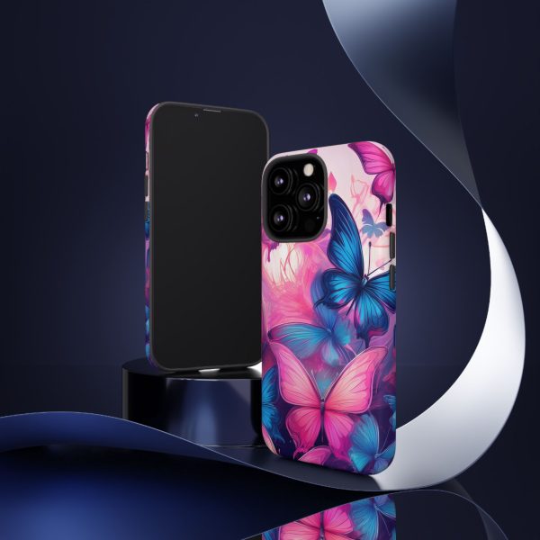 Blue and Pink Butterfly Cell Phone Tough Cases iPhone | Samsung | Samsung Galaxy | Google Pixel - Image 47