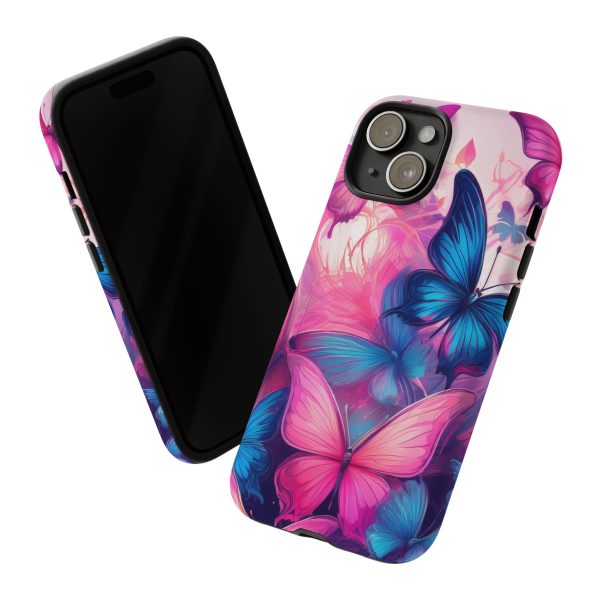 Blue and Pink Butterfly Cell Phone Tough Cases iPhone | Samsung | Samsung Galaxy | Google Pixel - Image 168