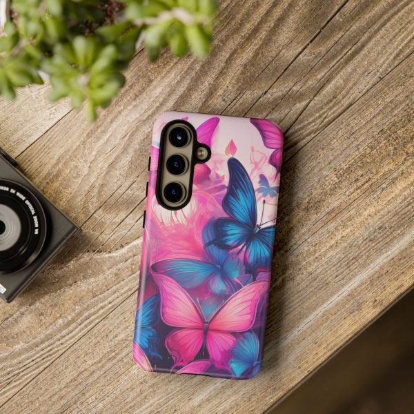 Blue and Pink Butterfly Cell Phone Tough Cases iPhone | Samsung | Samsung Galaxy | Google Pixel - Image 194