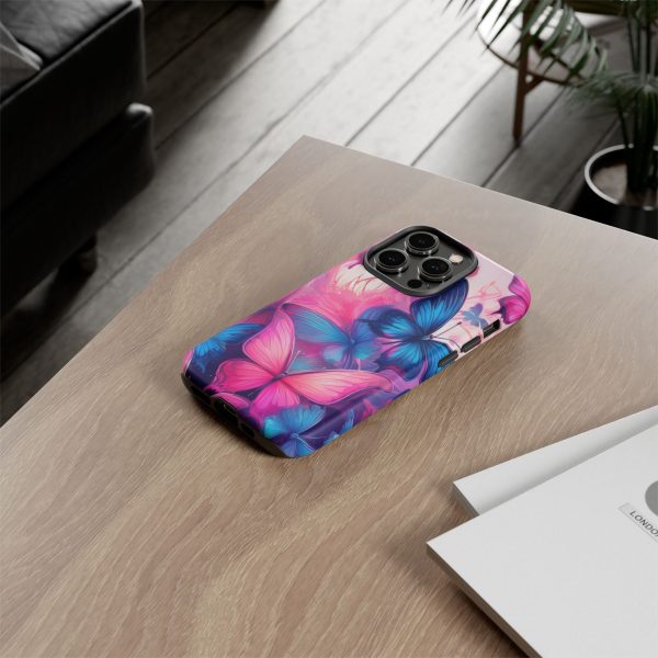 Blue and Pink Butterfly Cell Phone Tough Cases iPhone | Samsung | Samsung Galaxy | Google Pixel - Image 107