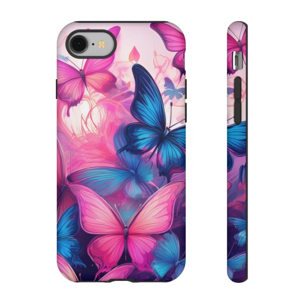 Blue and Pink Butterfly Cell Phone Tough Cases iPhone | Samsung | Samsung Galaxy | Google Pixel - Image 5