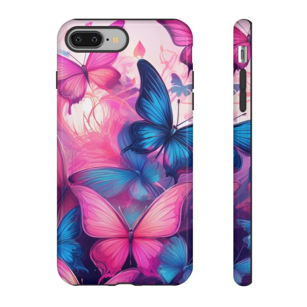 Blue and Pink Butterfly Cell Phone Tough Cases iPhone | Samsung | Samsung Galaxy | Google Pixel - Image 6