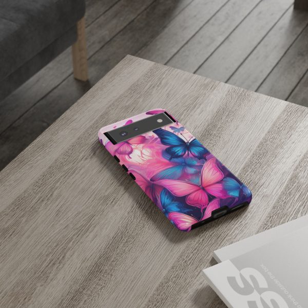 Blue and Pink Butterfly Cell Phone Tough Cases iPhone | Samsung | Samsung Galaxy | Google Pixel - Image 69