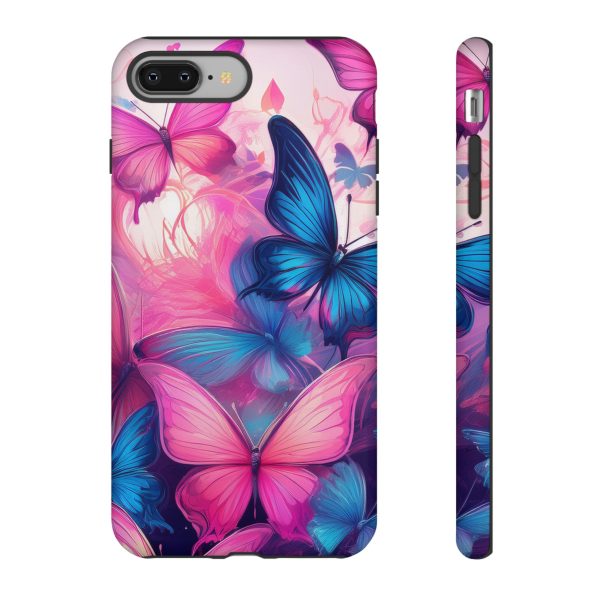 Blue and Pink Butterfly Cell Phone Tough Cases iPhone | Samsung | Samsung Galaxy | Google Pixel - Image 7