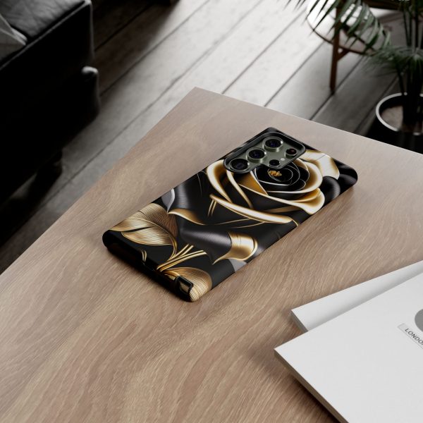 Copy of Black and Gold Rose iPhone | Samsung | Samsung Galaxy | Google Pixel - Cell Phone Tough Cases - Image 149