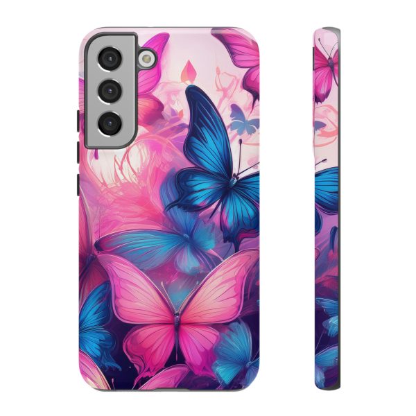 Blue and Pink Butterfly Cell Phone Tough Cases iPhone | Samsung | Samsung Galaxy | Google Pixel - Image 84