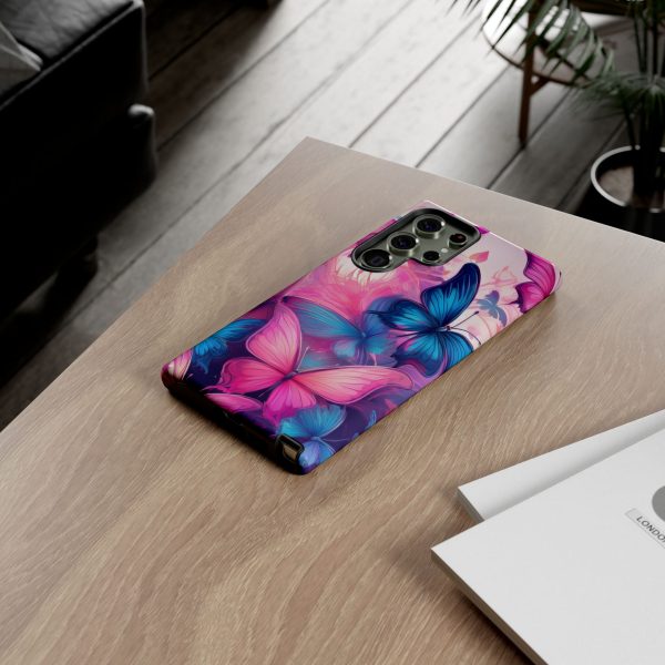 Blue and Pink Butterfly Cell Phone Tough Cases iPhone | Samsung | Samsung Galaxy | Google Pixel - Image 143