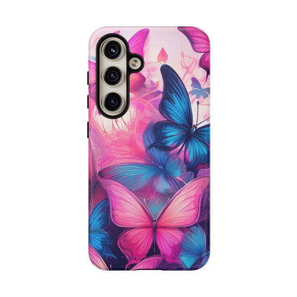 Blue and Pink Butterfly Cell Phone Tough Cases iPhone | Samsung | Samsung Galaxy | Google Pixel - Image 190