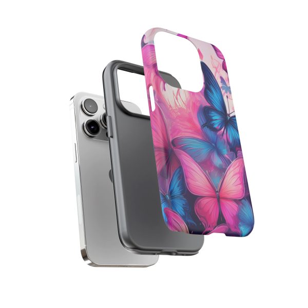 Blue and Pink Butterfly Cell Phone Tough Cases iPhone | Samsung | Samsung Galaxy | Google Pixel - Image 106