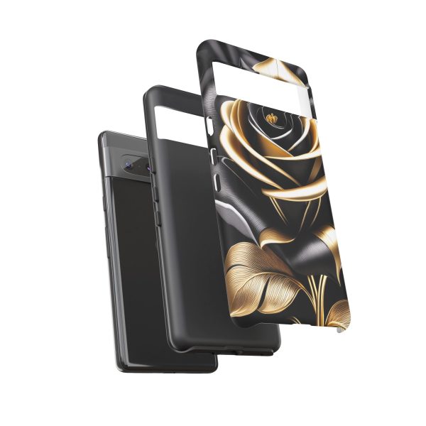 Copy of Black and Gold Rose iPhone | Samsung | Samsung Galaxy | Google Pixel - Cell Phone Tough Cases - Image 156