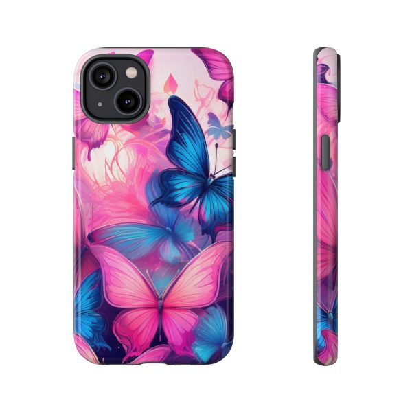 Blue and Pink Butterfly Cell Phone Tough Cases iPhone | Samsung | Samsung Galaxy | Google Pixel - Image 108