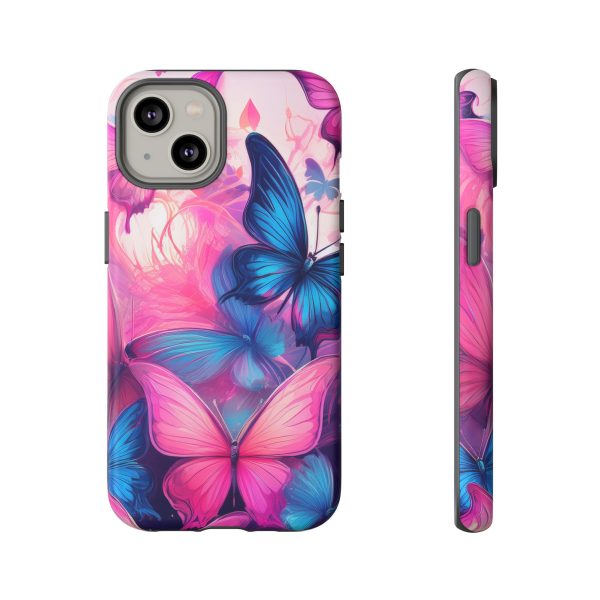 Blue and Pink Butterfly Cell Phone Tough Cases iPhone | Samsung | Samsung Galaxy | Google Pixel - Image 96