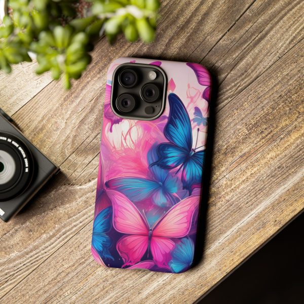 Blue and Pink Butterfly Cell Phone Tough Cases iPhone | Samsung | Samsung Galaxy | Google Pixel - Image 184