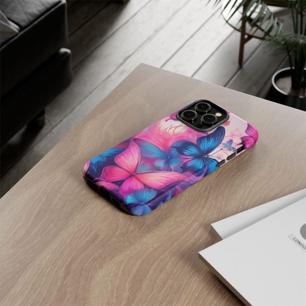 Blue and Pink Butterfly Cell Phone Tough Cases iPhone | Samsung | Samsung Galaxy | Google Pixel - Image 123