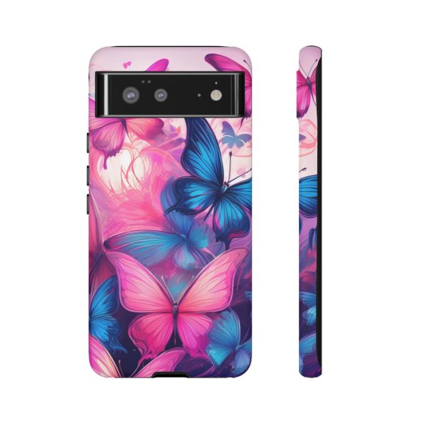 Blue and Pink Butterfly Cell Phone Tough Cases iPhone | Samsung | Samsung Galaxy | Google Pixel - Image 70