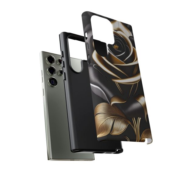 Copy of Black and Gold Rose iPhone | Samsung | Samsung Galaxy | Google Pixel - Cell Phone Tough Cases - Image 148