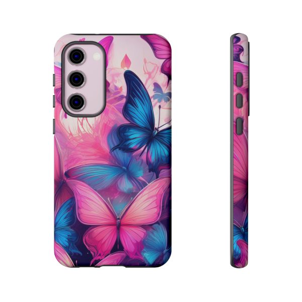 Blue and Pink Butterfly Cell Phone Tough Cases iPhone | Samsung | Samsung Galaxy | Google Pixel - Image 136