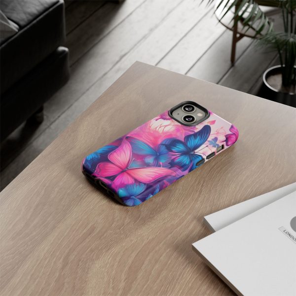 Blue and Pink Butterfly Cell Phone Tough Cases iPhone | Samsung | Samsung Galaxy | Google Pixel - Image 99