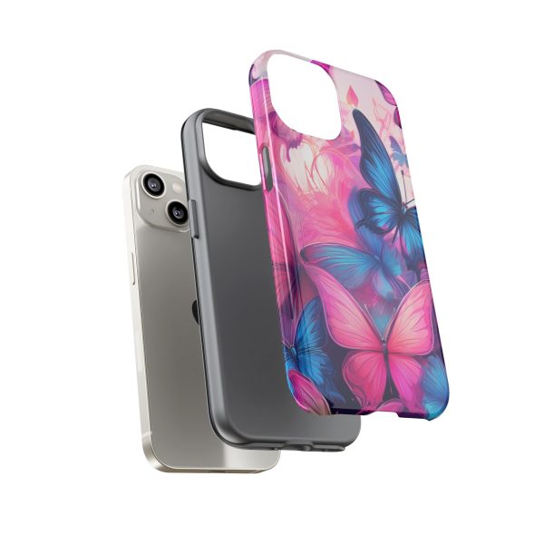 Blue and Pink Butterfly Cell Phone Tough Cases iPhone | Samsung | Samsung Galaxy | Google Pixel - Image 94