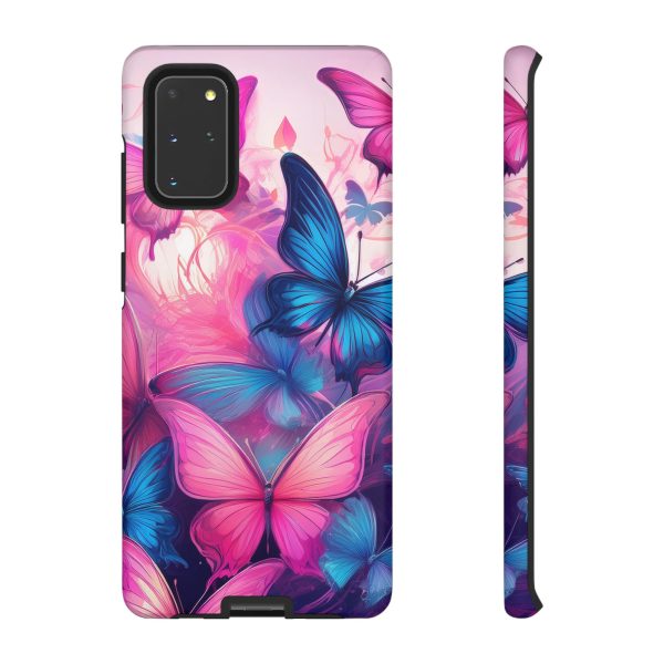 Blue and Pink Butterfly Cell Phone Tough Cases iPhone | Samsung | Samsung Galaxy | Google Pixel - Image 33