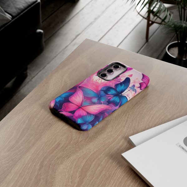 Blue and Pink Butterfly Cell Phone Tough Cases iPhone | Samsung | Samsung Galaxy | Google Pixel - Image 139