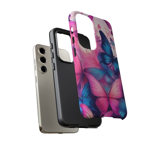 Blue and Pink Butterfly Cell Phone Tough Cases iPhone | Samsung | Samsung Galaxy | Google Pixel - Image 130