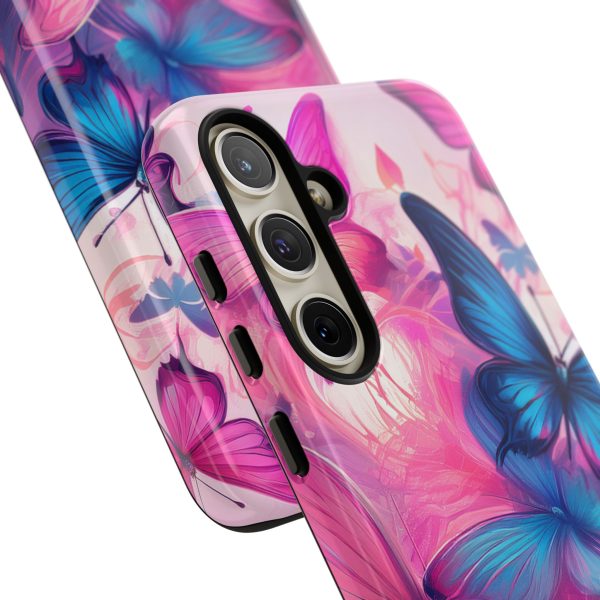 Blue and Pink Butterfly Cell Phone Tough Cases iPhone | Samsung | Samsung Galaxy | Google Pixel - Image 196