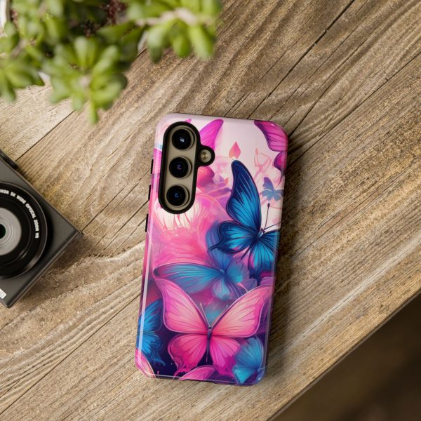 Blue and Pink Butterfly Cell Phone Tough Cases iPhone | Samsung | Samsung Galaxy | Google Pixel - Image 189