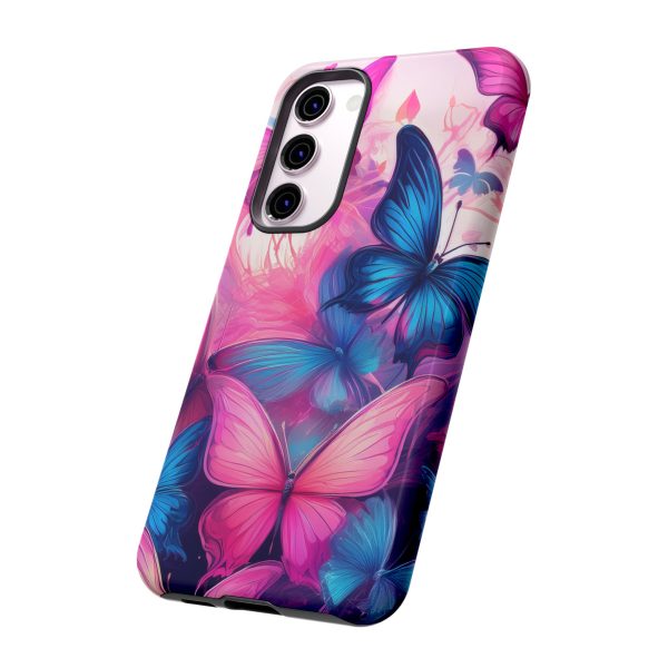 Blue and Pink Butterfly Cell Phone Tough Cases iPhone | Samsung | Samsung Galaxy | Google Pixel - Image 133