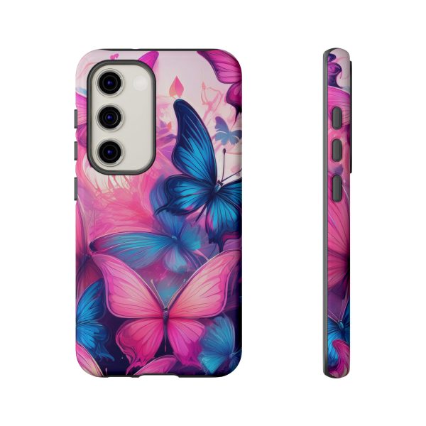 Blue and Pink Butterfly Cell Phone Tough Cases iPhone | Samsung | Samsung Galaxy | Google Pixel - Image 124