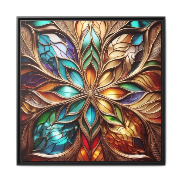 Wood Grain Style WG2 Matte Canvas, Framed (Multi-color)