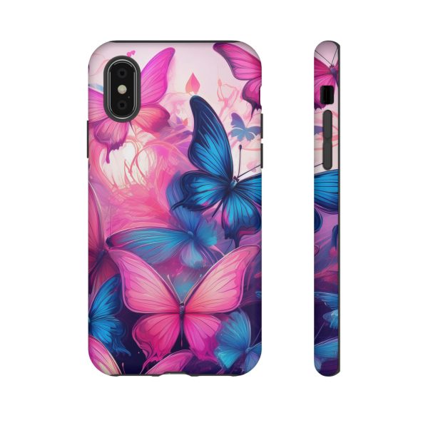 Blue and Pink Butterfly Cell Phone Tough Cases iPhone | Samsung | Samsung Galaxy | Google Pixel - Image 9