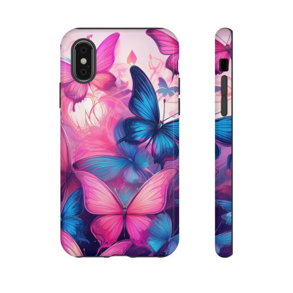 Blue and Pink Butterfly Cell Phone Tough Cases iPhone | Samsung | Samsung Galaxy | Google Pixel - Image 8