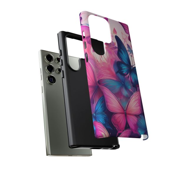 Blue and Pink Butterfly Cell Phone Tough Cases iPhone | Samsung | Samsung Galaxy | Google Pixel - Image 146