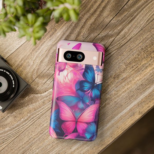 Blue and Pink Butterfly Cell Phone Tough Cases iPhone | Samsung | Samsung Galaxy | Google Pixel - Image 234