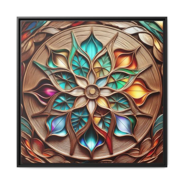 Wood Grain Style WG5 Matte Canvas, Framed (Multi-color)