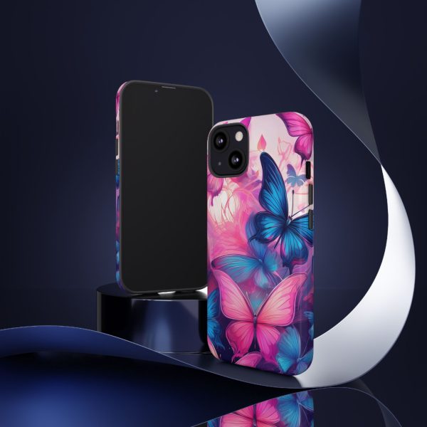 Blue and Pink Butterfly Cell Phone Tough Cases iPhone | Samsung | Samsung Galaxy | Google Pixel - Image 41