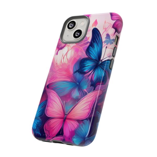 Blue and Pink Butterfly Cell Phone Tough Cases iPhone | Samsung | Samsung Galaxy | Google Pixel - Image 93