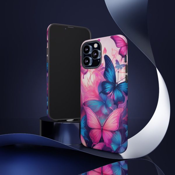 Blue and Pink Butterfly Cell Phone Tough Cases iPhone | Samsung | Samsung Galaxy | Google Pixel - Image 51