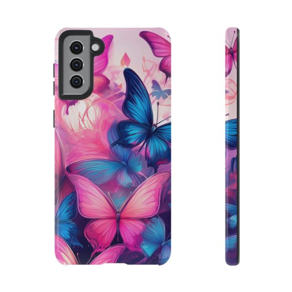 Blue and Pink Butterfly Cell Phone Tough Cases iPhone | Samsung | Samsung Galaxy | Google Pixel - Image 56