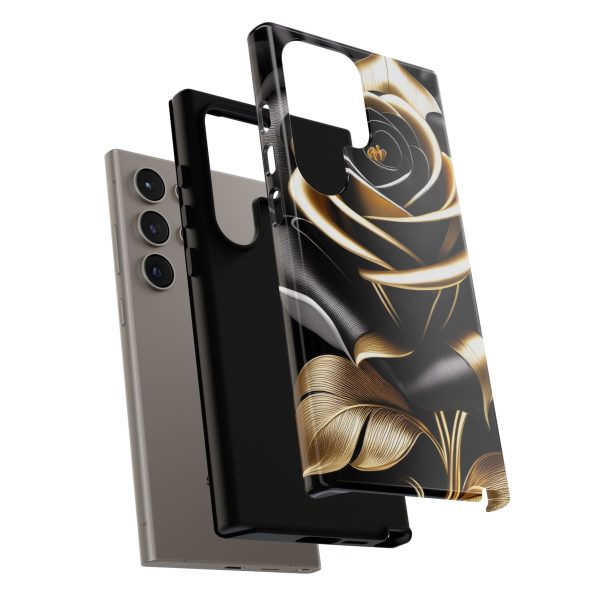 Copy of Black and Gold Rose iPhone | Samsung | Samsung Galaxy | Google Pixel - Cell Phone Tough Cases - Image 4